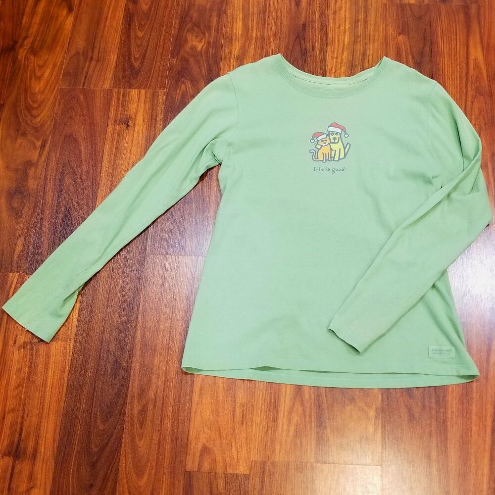 Ladies' Life is Good Christmas Tee, Size S, EUC - Picture 6 of 12